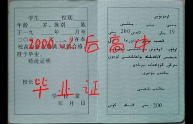 新疆2002年高中畢業(yè)證樣本（新疆高中畢業(yè)證）